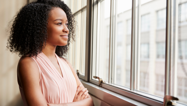 optimistic woman