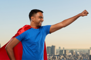 Wearing a Hero's Cape
